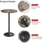 Furmax Bistro Pub Table Round Bar Height Cocktail Table - Image 5
