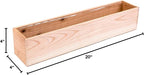 20" Rectangular Rustic Wood Planter - Image 7