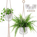 6 Pack Self Watering Hanging Planters Indoor Flower Pots Visible Water Level by Yiyiring