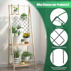 Metal Trellis for Climbing Plants Indoor, 16.36 inch Small Trellis for Potted - Image 2