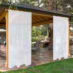 SpaceDresser Waterproof Outdoor Sheer Curtains by SpaceDresser