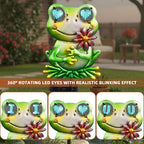 Solar Frog Garden Stake 39.3inch - Image 2