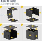 EAST OAK Outdoor Storage Box, 31 Gallon Deck Box, Waterproof Resin Storage Bin - Image 6