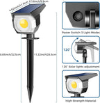 12 Pack Solar Spot Lights Outdoor, Solar Spotlights Outdoor Waterproof 2-in-1 - Image 2