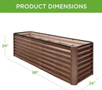 Best Choice Products 8x2x2ft Raised Outdoor Metal Garden Bed, Deep Root Box - Image 3