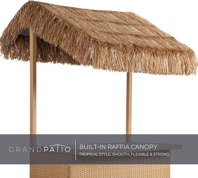 Grand patio Outdoor Tiki Bar Set - Image 5