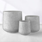 Kante 15.3"+11.6"+8.2" Dia Round Concrete Planter, Large Outdoor Indoor Planter by Kante