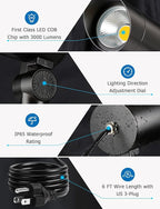 SUNVIE 30W Outdoor LED Spotlight 120V Waterproof Landscape Spotlights 3000LM - Image 5