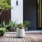 Kante 15.3-Inch Dia Round Concrete Planter, Large Plant Pot - Image 4