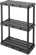 Gracious Living 3 Shelf Knect-A-Shelf Solid Light Duty Storage Unit 12 x 24 x by GraciousLiving
