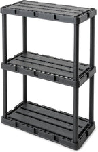 Gracious Living 3 Shelf Knect-A-Shelf Solid Light Duty Storage Unit 12 x 24 x by GraciousLiving