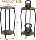 Plant Stand Indoor, 2 Tier Tall Wood Plant Stand, 4-Leg Floor Corner Plant - Image 2