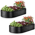 Plant & Plot Galvanized Raised Garden Beds Outdoor // 6×3×1 ft Planter Raised by PlantPlot