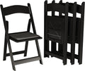 SIMPLEX 12 Black Resin Stackable Folding Chair by Simplex