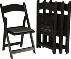 SIMPLEX 48 Black Resin Stackable Folding Chair by Simplex