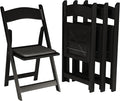 500 Black Resin Stackable Folding Chair by Simplex