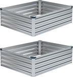 4x3x1ft Galvanized Raised Garden Bed, Outdoor Planter Box Metal Patio Kit by Foxlang