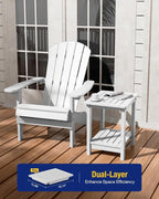 YEFU Outdoor Side Table for Patio: 16" HIPS Weather - Image 4