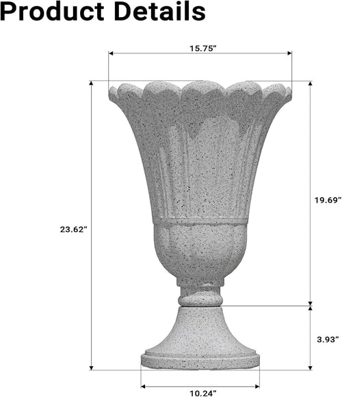 23" Tall Planters for Outdoor Plants Set of 2, Planter - Image 2