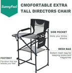 SUNNYFEEL Tall Camping Directors Chair, Portable Folding Artist Makeup Chair - Image 7