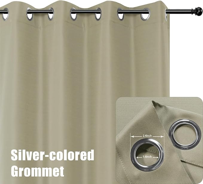 BONZER Outdoor Curtains for Patio Water Resistant Heavy Privacy Light Filtering - Image 2