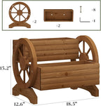 Wooden Wagon Planter Flower Cart - Image 5