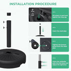 JEAREY 81.5lb Max Capacity Patio Umbrella Stand, Outdoor Umbrella Base Water - Image 4