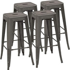 Devoko Metal Bar Stools 30" Indoor Outdoor Stackable Barstools Modern Style by DEVOKO