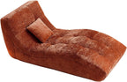 Chaise Lounge Chair with Curved Back, Modern Upholstered Recliner Sofa - Image 9