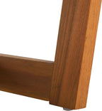 SAFAVIEH Outdoor Patio Furniture Collection Lynn Natural Brown Slatted Top - Image 8