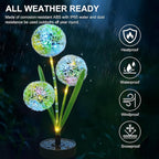 Upgraded Solar Garden Lights, 4 Pack Outdoor Solar Lights, Bigger Round Panel - Image 5