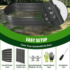 A ANLEOLIFE 6X2X1.5 ft Galvanized Raised Garden Beds Outdoor, Oval Round Metal - Image 7