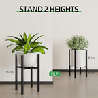 Adjustable Metal Plant Stand Indoor, Mid Century Modern Outdoor Planter Holder - Image 6