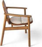 Christopher Knight Home Meja Acacia Wood Outdoor Dining Set - Image 7