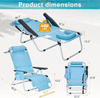 ABORON Tanning Chair with Face Hole, 5-Position Adjustable Reclining Beach - Image 3