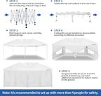 OASISHOME Pop-up Gazebo Canopy Tent 10'x20' - Image 5