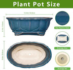 Bonsai Pots - 13.2 Inch Oval Ceramic Pots - Image 2