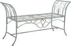 SAFAVIEH Outdoor Collection Adina Victorian Antique Dark Green Wrought Iron - Image 6