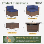 Aoxun 11 Piece Patio Furniture Set - Image 7