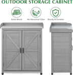 Outdoor Storage Cabinet & Potting Bench Table - Image 4