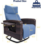 Outdoor Recliner Chair, Wicker Patio Recliners - Image 2
