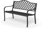 Sophia & William Outdoor Bench, 50 inches Metal Garden Bench, Cast Iron Park by SophiaWilliam