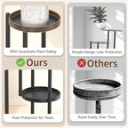 LASZOLA Black 4 Tier Plant Stand Indoor Heavy Duty Metal Planter Flower Holder - Image 5