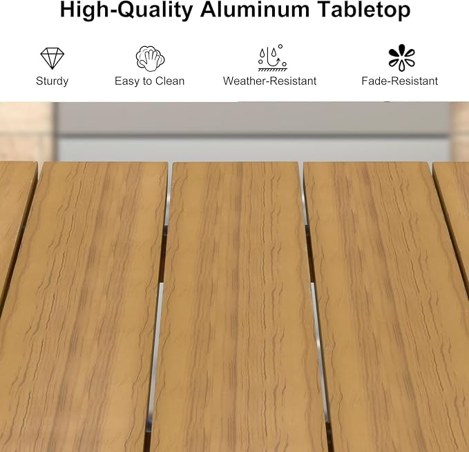 PURPLE LEAF 9 Pieces Patio Dining Set - Image 6