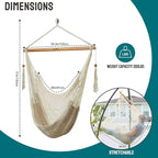 JoyView Hammock Chair with Spreader Bar Caribbean Hammock Swing Chair 300 LBS - Image 3
