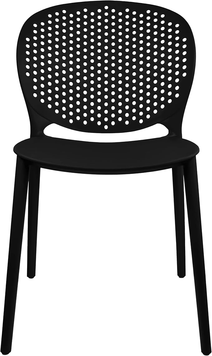 2xhome Set of 4 Patio Dining Chairs | Modern Stackable Outdoor Pool Side Chair - Image 7
