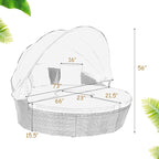 Tangkula Patio Round Daybed - Image 5