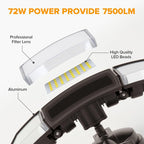LUTEC 72W 7500LM LED Security Lights Motion Sensor Light Outdoor, 5000K Daylight - Image 6