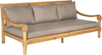 Safavieh Outdoor Collection Pasadena Brown /Taupe Acacia Wood Cushioned Daybed - Image 5