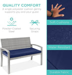 Best Choice Products Outdoor Bench 2-Person Wicker Garden Patio Benches Seating - Image 3